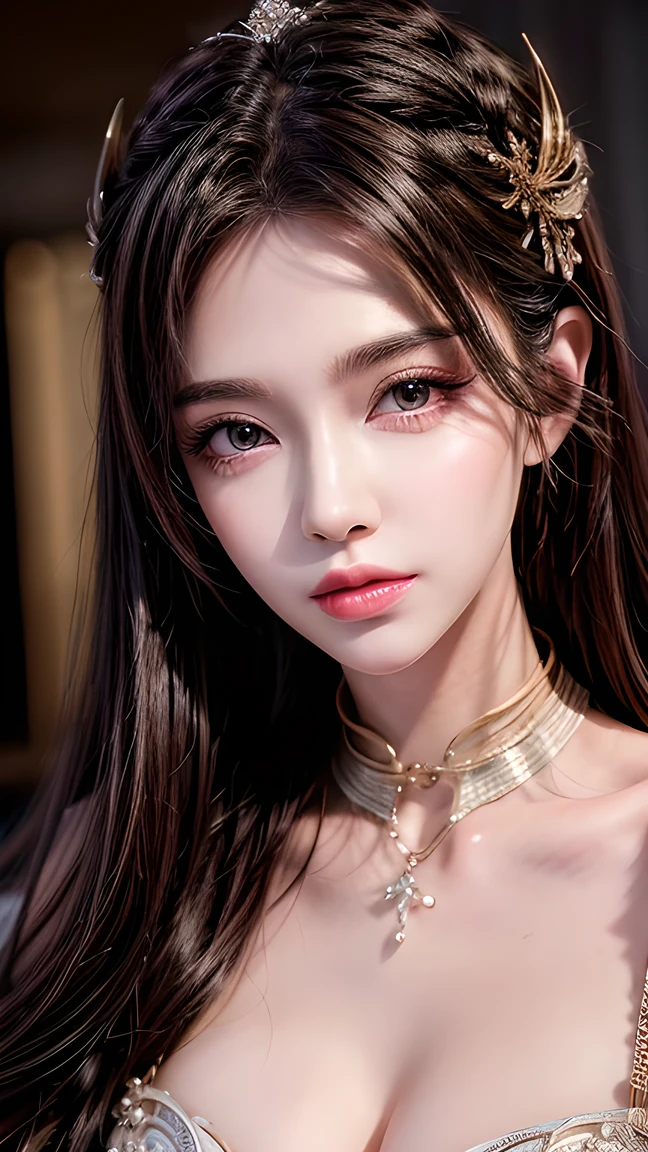 masterpiece, top quality, 8k, real person, realistic, very dense CG, shiny skin, Black Hair、Straight Hair、Shiny Hair、Delicate hair、A beautiful woman、Golden Eyes、White skin、White devil horns on head、Devil's Wings、Beautiful gold necklace with a large ruby、Gold earrings with rubies、Gold bracelet with rubies、sit、Leg spread、Masturbation、Sweaty、Spreading pussy