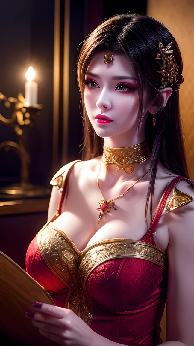 (((Retrato de medio cuerpo de 8k))), of a beautiful cyborg with brown hair, intrincado, elegante, muy detallado, majestuoso, ((Raw photography)), arte de artgerm y ruan jia y greg rutkowski filigrana de mariposa dorada, vidrios rotos (obra maestra, sidelit, hermosos ojos finamente detallados: 1.2 )
