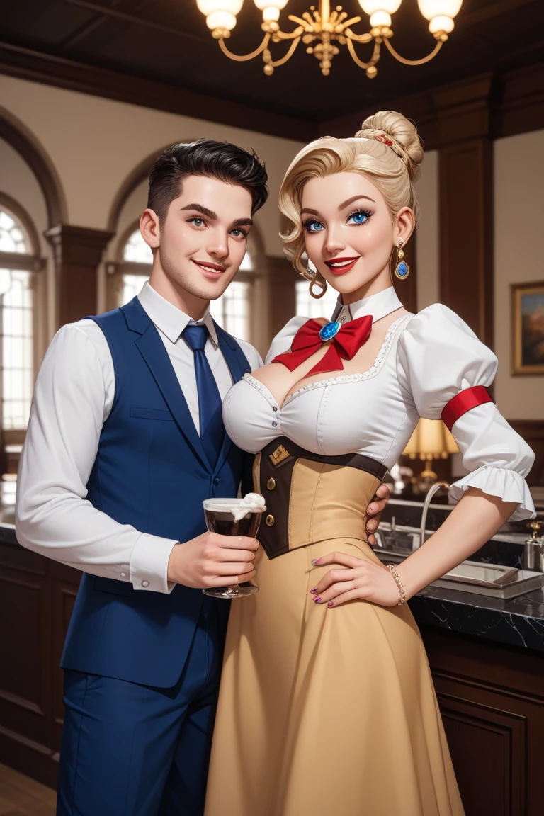 (masterpiece:1.2, best quality, absurd res, ultra detailed), super very realistic, doggy style vaginal sex, very sexy beautiful feminine tender seductive sweet lustful cute luxurious waitress Naruko and man having sex, happiness, realistic, detailed, masterpiece, high quality, photorealistic, lovely smile