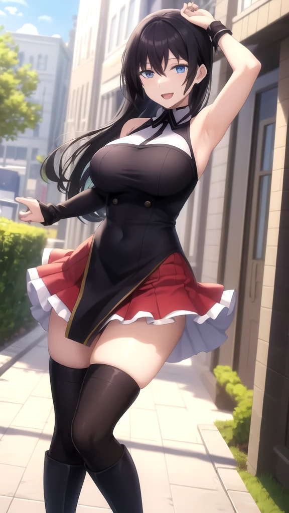 A superheroine wearing skimpy outfit, sleeveless, long hair, flying through city, chasing villains, no cape, no mask, dynamic pose, 3d, (8k), detailed texture,(hyperdetailed), (photo realistic), cinematic light, cinematic action, highly detailed, realistic, Isometric, full body, in frame, driven expression, dark theme, (extremely detailed eyes), detailed symmetric realistic face, extremely detailed natural texture, masterpiece, extremely detailed, amazing, fine detail, rich colors, hyper realistic lifelike texture, dramatic lighting, unreal engine, trending on art station, photo realistic, RAW photo, high quality, high res, sharp focus, extremely detailed, cinematic lighting, 8k, high definition, cinematic, neoprene, unreal engine 5, ultra sharp focus