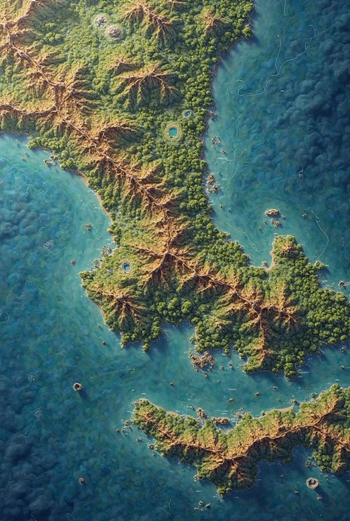 Timor Leste looks from the space, or its map