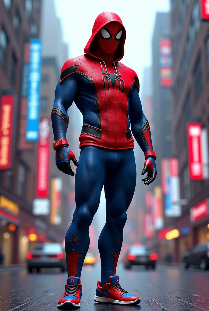 Virat Kohli in Spiderman suit in aesthetic pose
