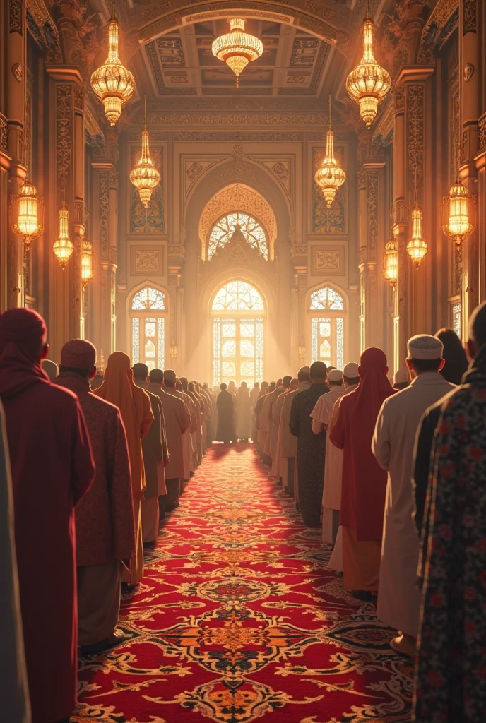 Muslims are praying around Al-Aqsa Mosque