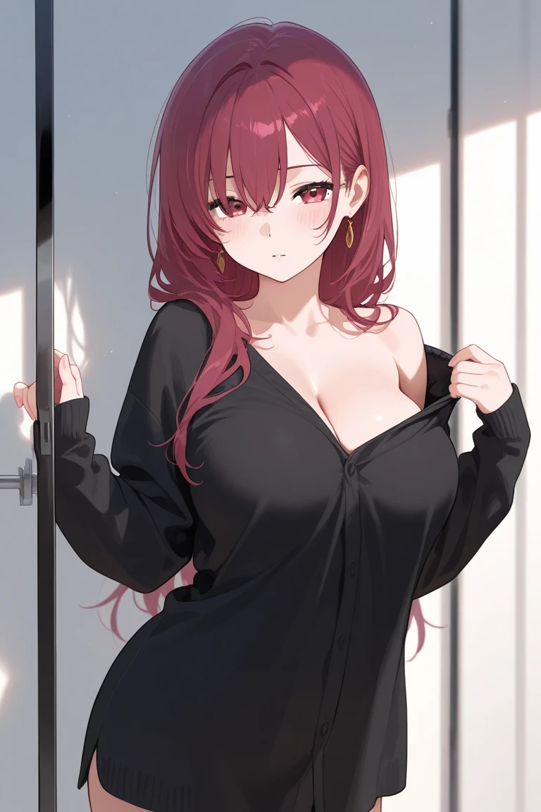 anime - styled image of a woman in a black dress and red hair, anime girl girl wearing a black dress, seductive anime girl girl, anya from the spy family x, [ digital art 4k ]!!, anime digital illustration, painted in anime painter studio, I&#39;m going to make fanart too, attractive  anime, beautiful seductive anime woman, (anime girl girl), made with anime painter studio