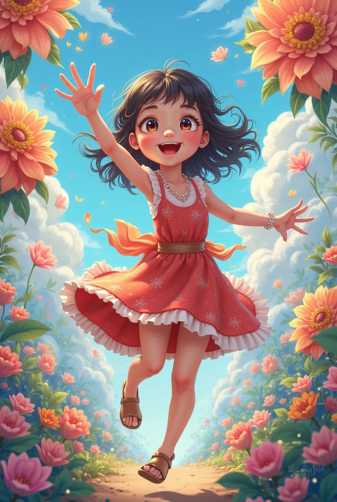 A child girl with short skirt
