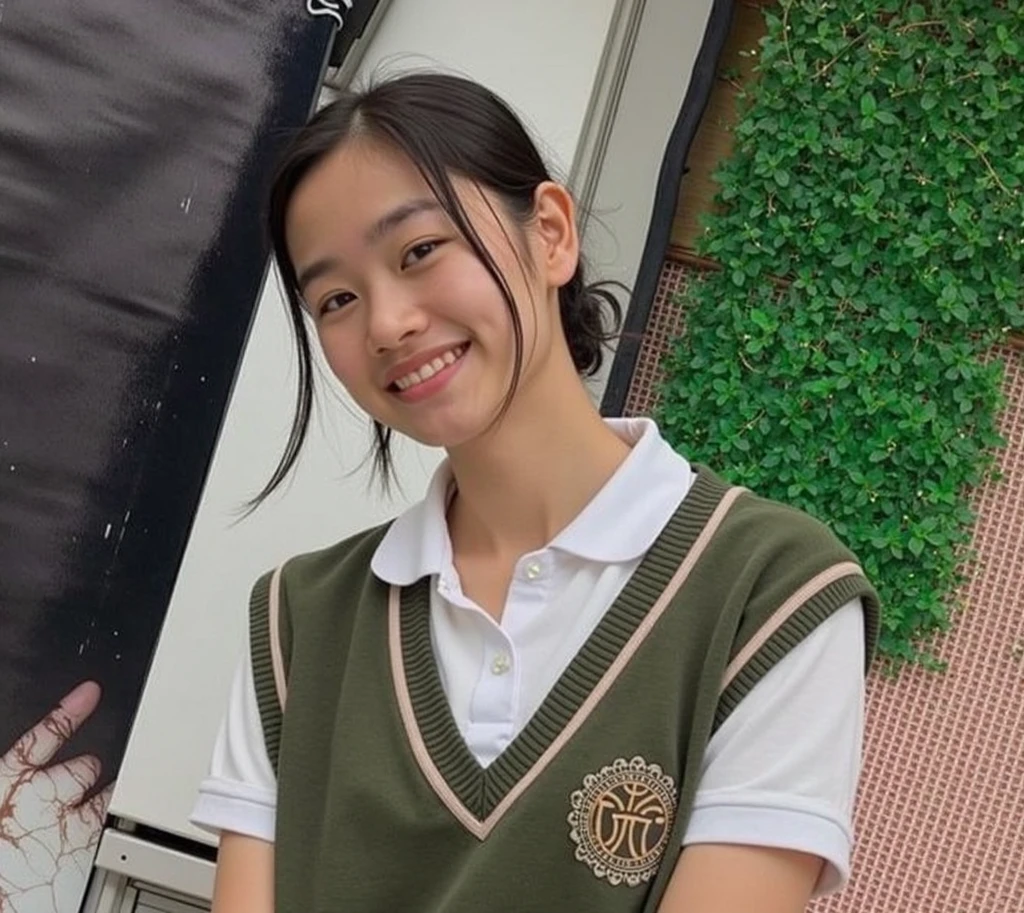 ((best quality)), ((masterpiece)), (details), one girl, sexy ((best quality)), ((masterpiece)), (details), one girl, sexy ((best quality)), ((masterpiece)), (details), one girl, full body, sexy expensive body, expensive, long legs, mature woman, mature, adult, it_nagatoro_main, Hayase Nagatoro, one girl, blushing, alone, uniform polo shirt, short sleeves, black hair,brown eyes, hair accessory, looking at viewer, hair clip, smiling, long hair, dark skinned woman, dark skin, , bangs, daytime, skirt, collared shirt, collarbone, ear clip, mouth closed, tree, asymmetrical bangs, upper body
