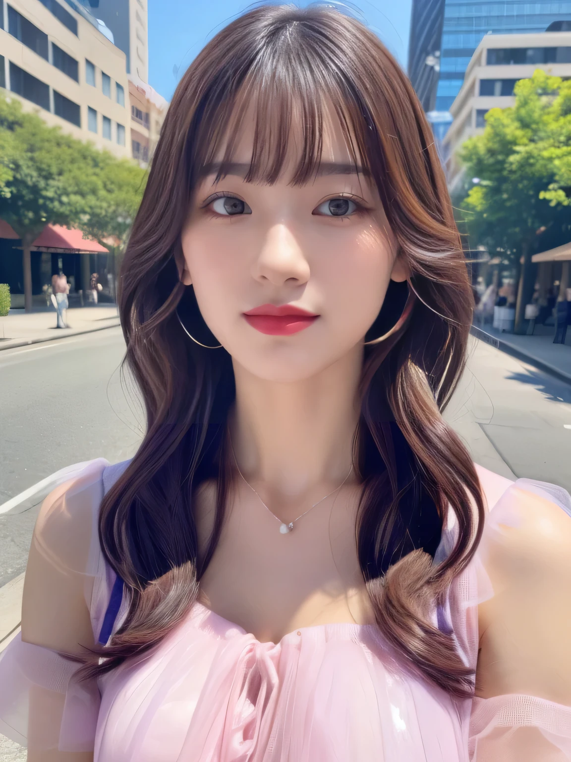 NSFW,（Tight dress、valley。Big Tits）、double eyelids、Tear bags、Big, round eyes、Long eyelashes）、highest quality