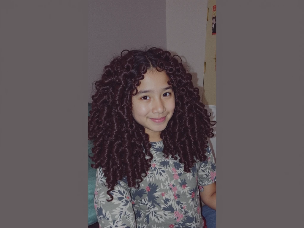 there's a young woman in DARK CLOTHES LIKE WEDNESDAY ADDAMS, A BLACK JACKET;, Menina africana de pele PARDA, curly middle part haircut, WEDNESDAY ADDAMS, longos cabelos cacheados pretos, cabelos cacheados, longos cabelos negros encaracolados, preto longo cabelo encaracolado longo, MENINA, longos cabelos cacheados pretos selvagens, afro encaracolado, inspirado em WEDNESDAY ADDAMS, curly fringe and TRAITS, encaracolado, cabelo encaracolado preto