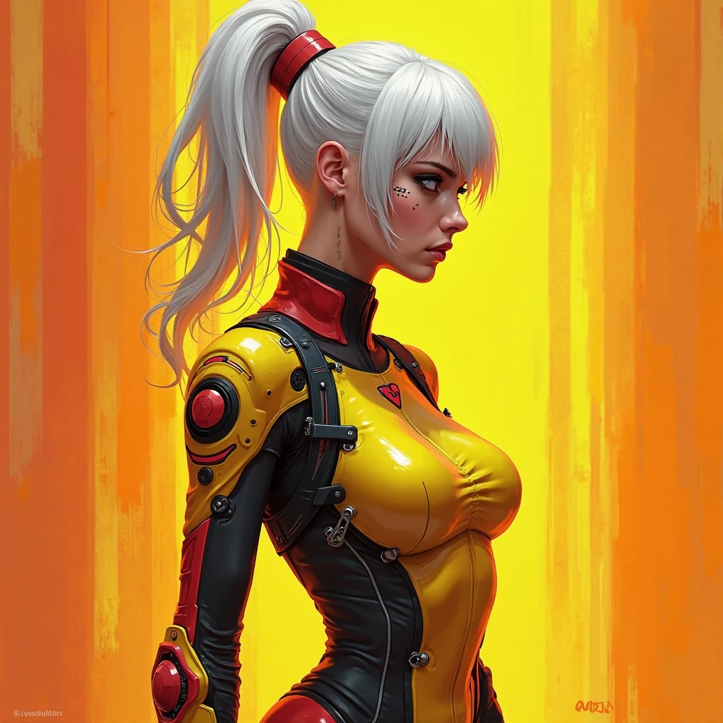(((short arms))), ((( nurse suit ))), (((bandaged arms))), ((high collar)), (((black with red details))), (((best qualityer: 1.4))), (Unbeatable masterpiece), (hiper HD),(CG 8k hyper-realistic), (((brave face))), (((breasts big))), (((hyper feminine))), sexly girl, Tron,(black bob hair)), ((( sculptural body ))), (((1 Kizi))), Kizi cibernética de 25 anos com perfectbody,,Beautiful and well-groomed face,muscular body:1.2,solid color detailed jacket, (Head to thigh photos), Complex equipment, green dark,Long pants,Tight clothes are dark,With white stars and off-white stripes,,,,,Armor Metal Electronic Parts, Poison tattoos ) INFO, Kizi, (((standing alone))), pirralha violent, (((14歳))), sexly, pose de atitude, work of art, post-apocalypse, (((manga style))), bounty hunter, violent, Manic, the way you want, slenderbody, thin but strong, perfectbody, roupa moderna, advanced technology, neon, sleeves with vertical striped pattern, neutral background, (( cowboy shot )). intricate visual