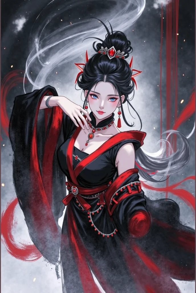 (Beautiful girl in colorful clothes),((Reclining on the chaise chair)),Full body standing painting,Wide sleeves,watery big eyes,Beautiful face and smooth fair skin,s delicate face,cabelos preto e longos,An ancient Chinese beauty,wearing ancient Chinese costume,gossamer,Colorful,Vivid and bright colors,Vibrant digital illustration,(clean backdrop),Ink painting style,Clean colors,Decisive cut,tmasterpiece, Ultra-delicate,Epic composition,high high quality,HighestQuali,4K