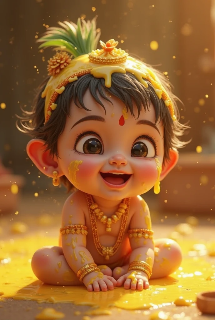 Baby murugan crawling with smiliy face