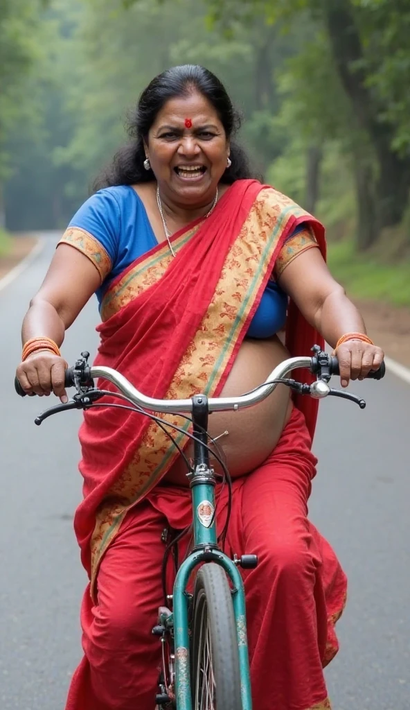 Braided Hair nude Weak Indian glasses nerd riding bicycle nude in Indian village