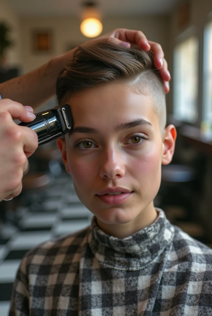 Forced haircut, shaved head