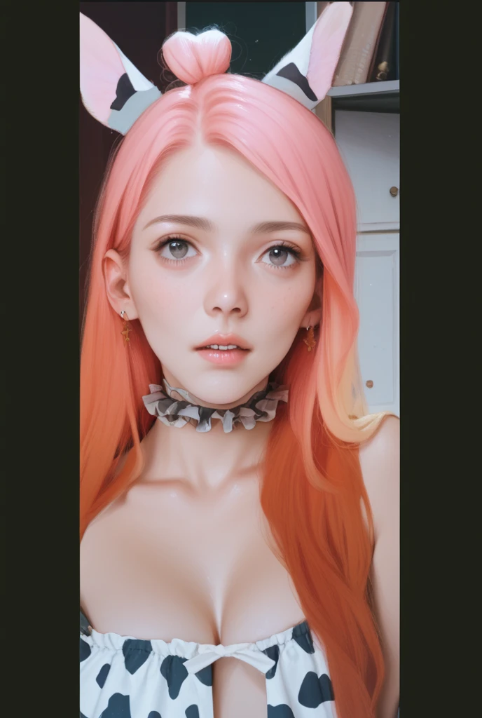 Close-up of a woman with pink hair wearing headphones, Cat ear headphones，Anime girl cosplay,anime vtuber full body model, complete body image, fully body photo, dollpunk, Live2D virtual Youku main model, candy girl, fully body photo. (Best quality,4K,8K,A high resolution,Masterpiece:1.2), Ultra-detailed, (Realistic, Photorealistic, photo-realistic:1.37), hdr, hyper HD, fully body photo，Studio lighting, Ultra-fine painting, Sharp focus, Physically-based rendering, Extreme detail description, professional, Vivid colors, Bokeh. sportrait, Creative photography, Vibrant colors, soft aesthetic, Fantastical Atmosphere, and soft lighting.fully body photo