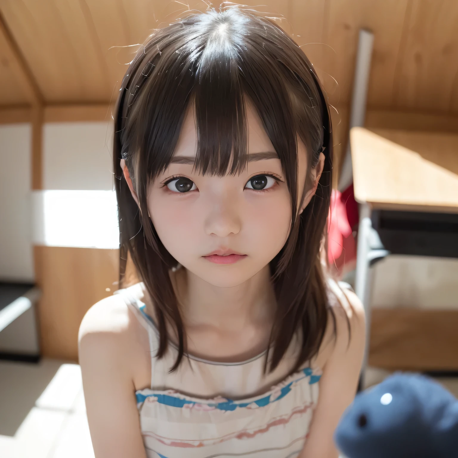 最高品質、8k、高精細の写真、((( skinny))),、(((ソロ)))、((( Smooth Hair)))、 girl 1people,((( standing straight ))),(((Naked elementary school students))), Completely naked, complicated details, ((( upper body photo))),((( Upper Body Closeup )))、(((4age))),(((lob)))、 small smile ,((( is short))),(((立ちストレート))),(((全裸)))、(((全裸))),(((大きな頭))),(((垂れ目))),(((キラキラした目))),(((丸い目))),(((丸い顔)))、(((ドヤ顔))),(((小さな笑顔)))、(((全裸))),(((ポーズをとらずに真っ直ぐ)))、(((美しい街並み))),(((明るい陽射し)))、(((サラサラの長いツインテール))),(((幼くてかわいい顔))),(((ピカピカした乳首)))、(((可愛いホテルの部屋))),(((真っ直ぐなサラサラの髪)))