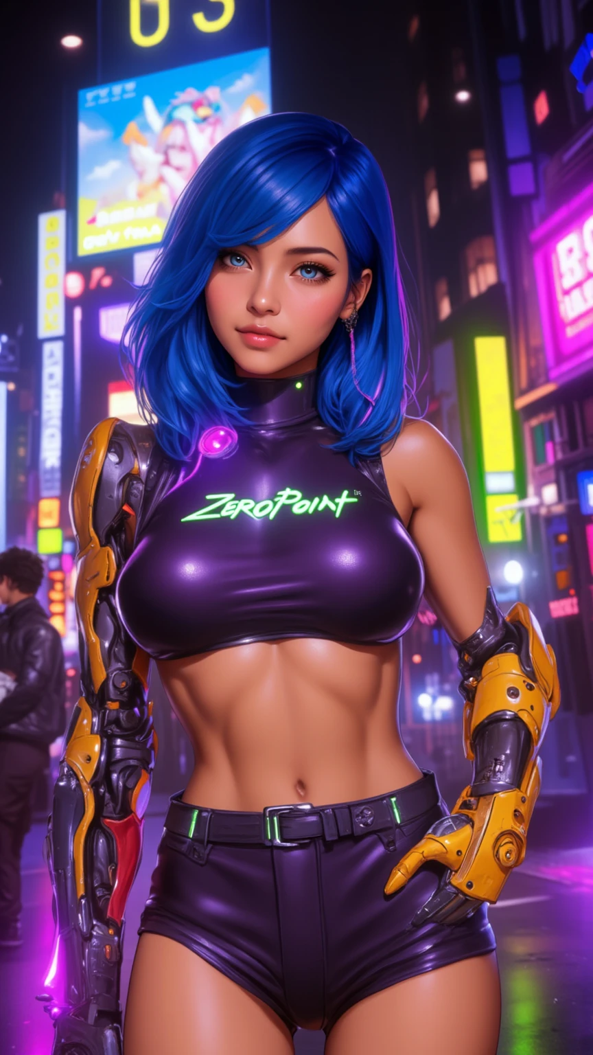 ((Best Quality)), ((Masterpiece)), ((realist)), (detailed), (1 girl), ((whole body:1.4)), woman with colorful hair and piercings, cyberpunk dreamy girl, 4K digital art with high level of detail, awesome digital illustration, Stunning work of art in 8k, colorful digital fantasy art, colorful and dark, Beautiful digital artwork, colorful digital painting, cyberpunk digital anime art, girl with light wave, HD 8K digital wallpaper art, beautiful digital painting