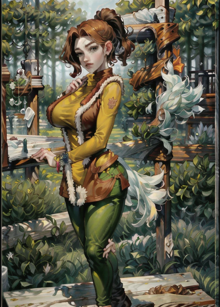 In a very grand scene,The extra-large wide-angle lens captures the appearance of a female centaur。She is a Sunflower Worship nun。She is tall,It has the ultimate curvy beauty,The muscles are slender and firm,Beautiful lines。She has(Super huge sky blue eyes:99.99),Always with sexy glasses。(She wears solemn nun attire:9.9),Stepping on a boot-style skyscraper-heel,A pink cross hangs from his chest。(In front of her is a knitted sunflower potted plant with a healing smile as an iconostasis:99.99)。Use Midjourney's advanced tools,Design noble and solemn nun costumes for female centaurs,and highlight her unique physiological characteristics and appearance details,Add realism。And in the context of her prayers and listening to confessions,Spectacular views of nature,Such as the sky where storms and sunny days alternate、Brilliant rivers of stars and auroras、The snow-capped summit of Mount Everest、Fireworks in the mountain town, etc。ao mesmo tempo,Away from the hustle and bustle next to the chapel,Create a fantastic scene。Use Midjourney's advanced tools and multiple color palettes、Brush Strokes、Texture tools and model packages,It shows a sense of atmosphere where beauty and charm coexist。The charm of the female centaur is highlighted through color and lines,Enhance realism with detailing,Create a surreal dreamy feeling。Additionally,Use Midjourney's tools to add various exorcism props and books to the female centaur、pergaminhos,Create intricate hairstyles and outfits,Give her a sense of premium。She never flinches,No matter what monster you encounter,can respond quickly,Even the most extreme armies of natural disasters and monsters could not stop her and her front(It exudes the glow of the sun:9.9)Sunflower。Use Midjourney's powerful tools,You can do it with incredible detail and beauty,Bring this ultra-grand and beautiful scene to life。Ultra-grand scenes,super wide shot, hdr,(真实感,Masterpiece quality,best qualtiy),