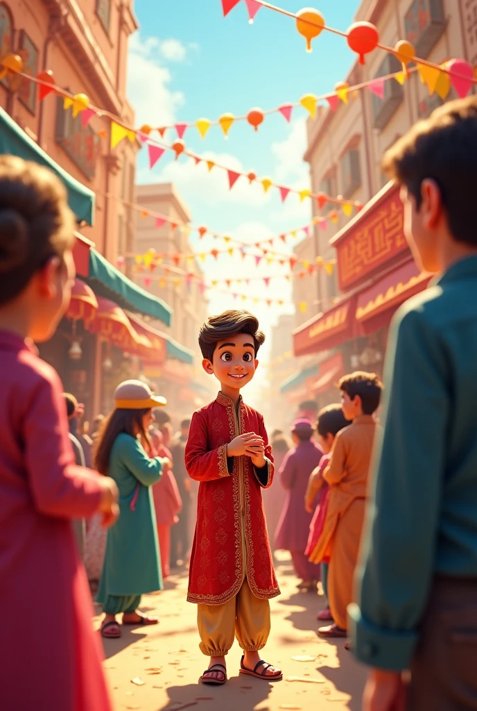 A boy who wish eid
