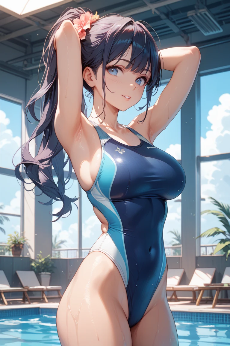 expensivequality illustration, masterpiece, Very delicate and beautiful, attractive,(Gymnastics leotard, Floral leotard,Long sleeve leotard with glittery embellishments,expensive_Leg leotard,athletic leotard,tight-fitting leotard,Rainbow Gradient Leotard),thin,Slender body,slim,expensive school,Gymnasium background,Gymnastics Club,Gymnast,Princess, Beautiful Eyes,A light smile,(masterpiece, Highest quality:1.2), expensiveres, Very detailed CG ユニティ 8k 壁紙, Perfect lighting, colorful, ultra-expensive res,4K,Very detailed, photograph, 8k, High resolution, , Armpits,Female organ,Thick pubic hair sticking out,Pubic hair sticking out,Big Breasts、Areola