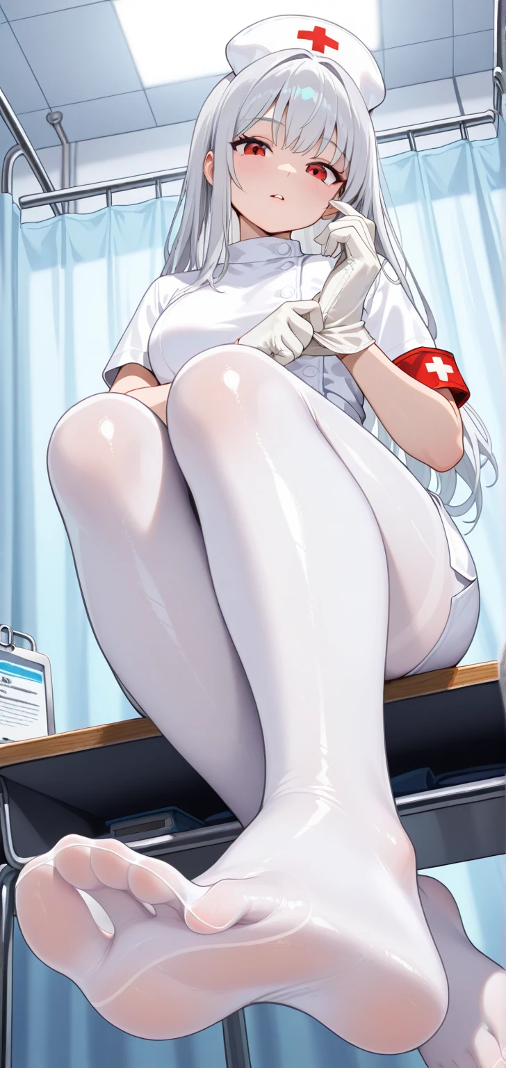 hospital, latex nurse suit,nurses,busty,elbow gloves,labcoat,silverhair woman,green eyes , gigantic boobs ,medical instruments,asian nurse,two nurses,speculum,examination room,oversize boobs, ,big ass ,strap on, lay on table ,legs spreaded,giving birth,gyno chair , dentist, bondage ,in labor, domination ,femdom,