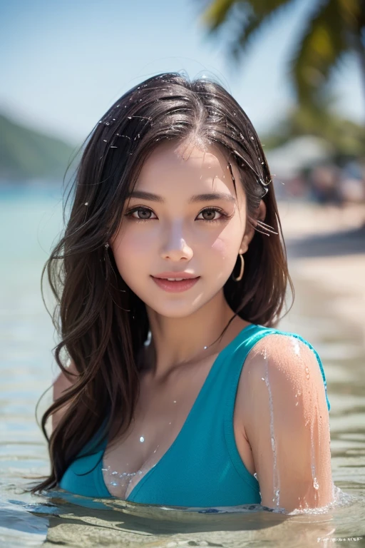 1girl, 20 years old, Smiling Kindly、((leica 50 mm prime lens, cinestill 800T film))、((cinematic lighting))、(Cleavage)、one piece、(((Beautiful starry sky on the beach at night)))、((Very dim lighting))、((Don't expose your face to the light))、((Long-distance shot))、(High quality indistinguishable from live-action)、RAW Photos、Genuine、live-action、(Artistic Expression)、High resolution、masterpiece