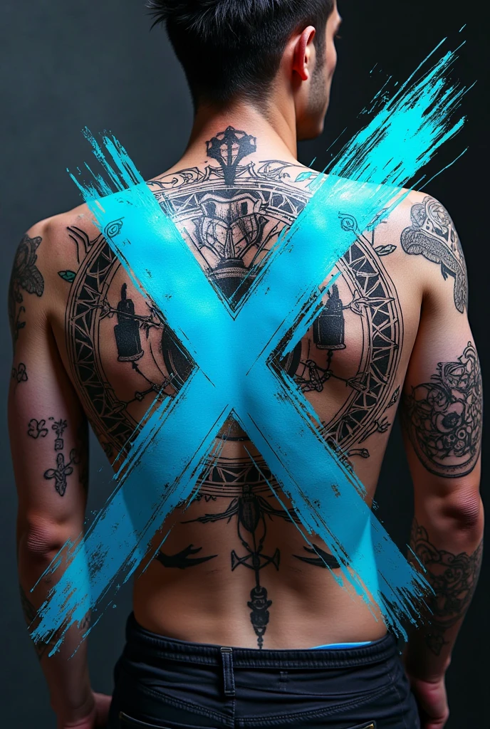 Un goril avec un tatouage Greg en signature