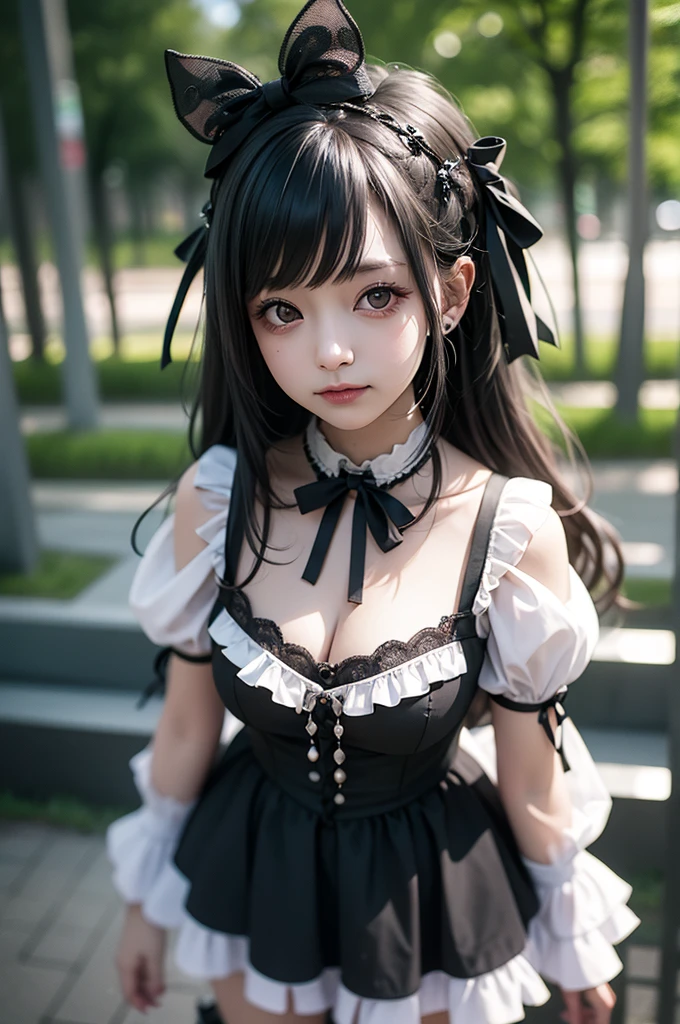 Alafe in pink and black dress and hat, Takanobu Fujiwara(Takanobu Fujiwara)Digital rendering inspired by, pixiv, rokoko, Victoria Gothic Lolita Fashion, Lolita style, rococo queen (rococo queen) , rococo dress, Lolita Fashion, onepiece,lingerie