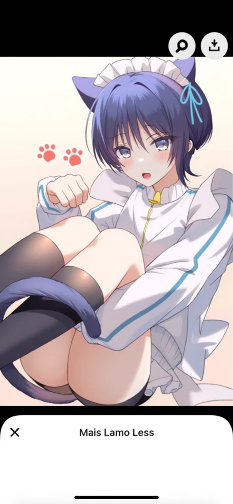 an anime sex scene depicts a woman in a black suit and cat ears wearing cat gloves, 1girl, cat ears, animal ears, animal hands, paw gloves, , tail, swimsuit, hetero, bikini, cat tail, open mouth, 1boy, navel, short hair, gloves, collar, black hair, censored, micro bikini, black bikini, purple eyes, torso grab, mosaic censoring