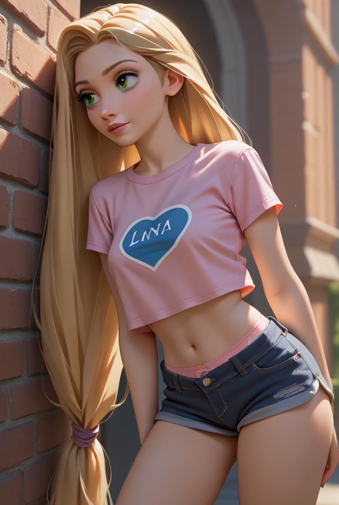 The most beautiful girl face in the world, blonde, brown eyes, gorgeous babe, 18 years old european, Ultra realistic , photo realistic nikon, 4k uhd, very actractive, nobel photography, masterpiece, very very large breasts, bikini, brunette, push up bra breasts, blue top, white mini skirt, yellow hanbag