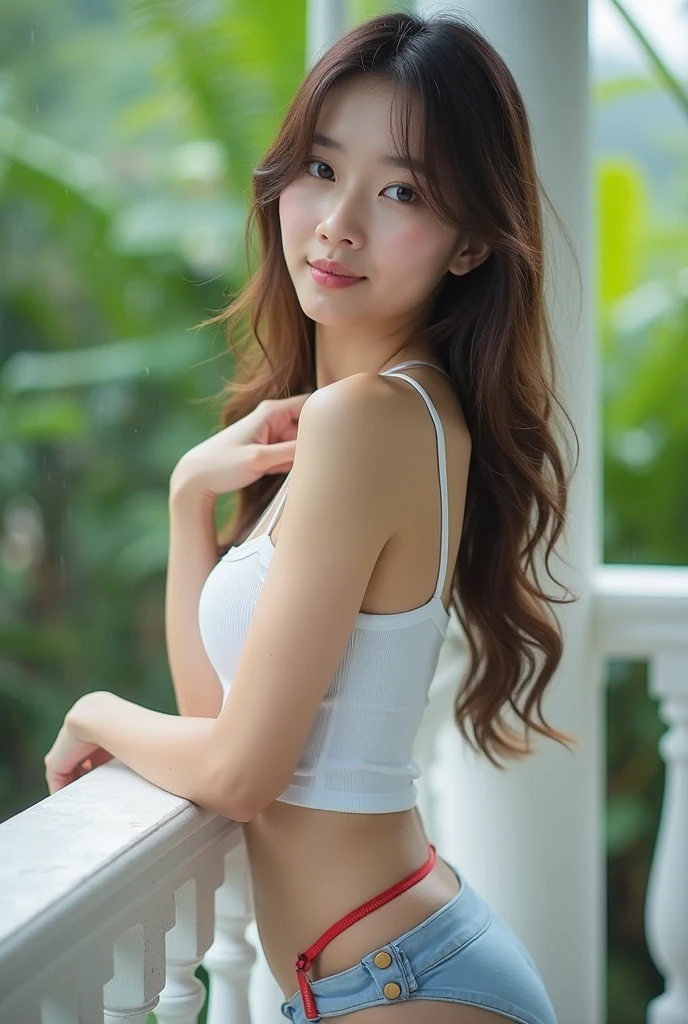 - [ ] table top, highest quality, shape, Super detailed, finely, High resolution, 8k wallpaper,Japanese、 完璧なダイナミックな構shape, finelyてbeautiful目, sharp，whole body，autumn ladies fashion,sex appeal，wavy hair,、cute，natural color lip, bold sexy pose,smile,Harajuku、20 year old girl、beautiful、sexy shot looking at camera，