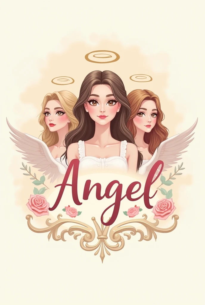Logo for a makeup store that says Angel's