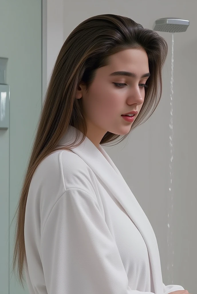 Woman, age 25, Brazilian, white, long light brown hair, camisa white, Instagram profile photo
