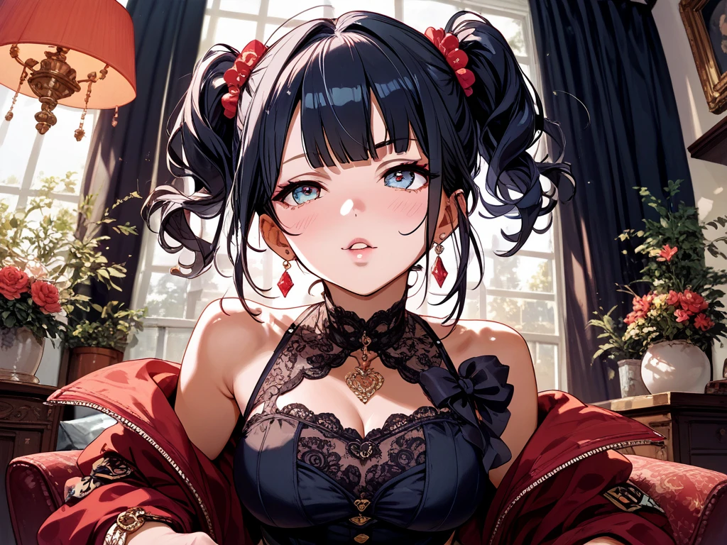 best quality), (exquisite eyes: 1.2), ((1fille)), ((bare)), (red eyes:1.4), (exquisite eyes and exquisite face:1.3), ( Fond beau et clair: 1.2), (Extremely detailed CG, Super detailed, Best Shadows: 1.1), ((depth of field)), ((aquarel)), (oni: 1.5), (kimono: 1.3), tetas grandes , Bare shoulders, fat , plan large