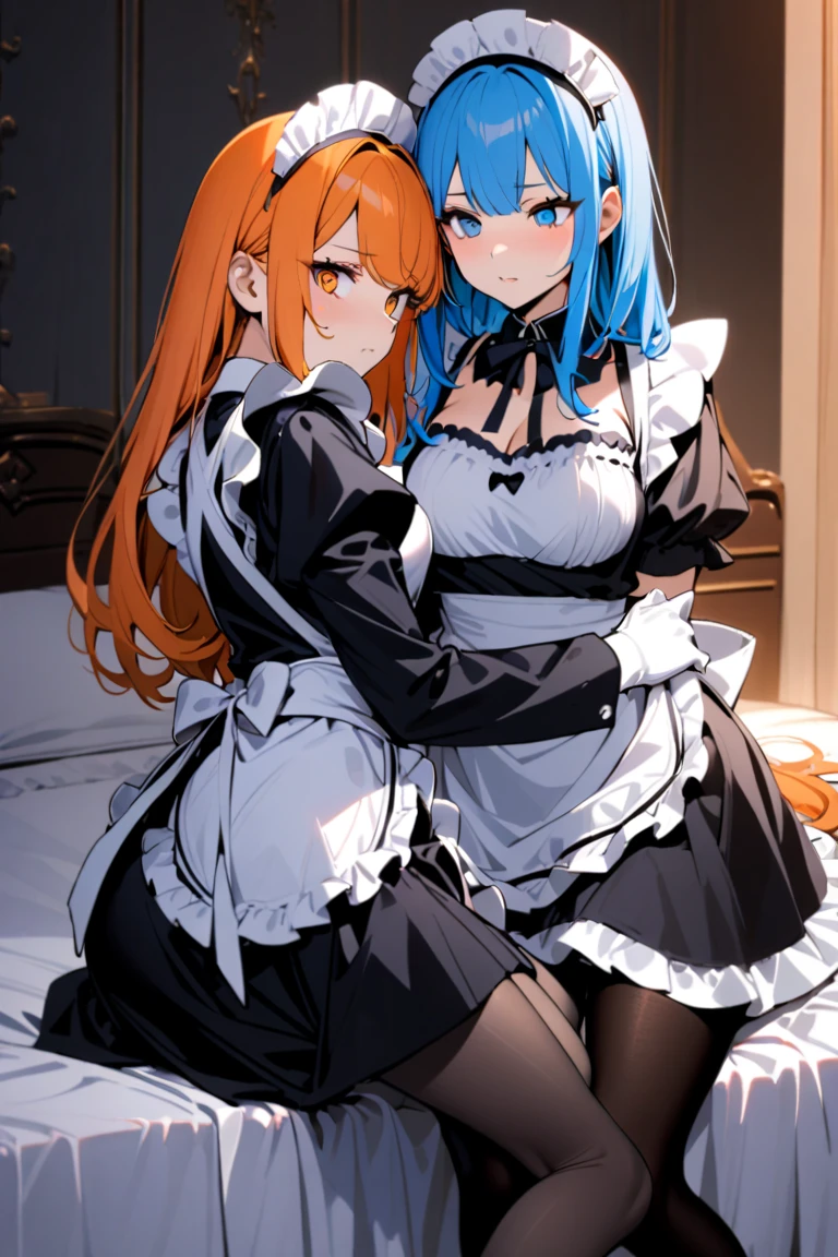 score_9, score_8_up, score_7_up, source_anime, highest quality, masterpiece, 1girl and 1boy, (1girl, maid, tall height, lift up skirt), (1boy femnin, otokonoko, femboy, long hair), futa on male, futa is bigger, femdom, forced, uncensored, anal sex
