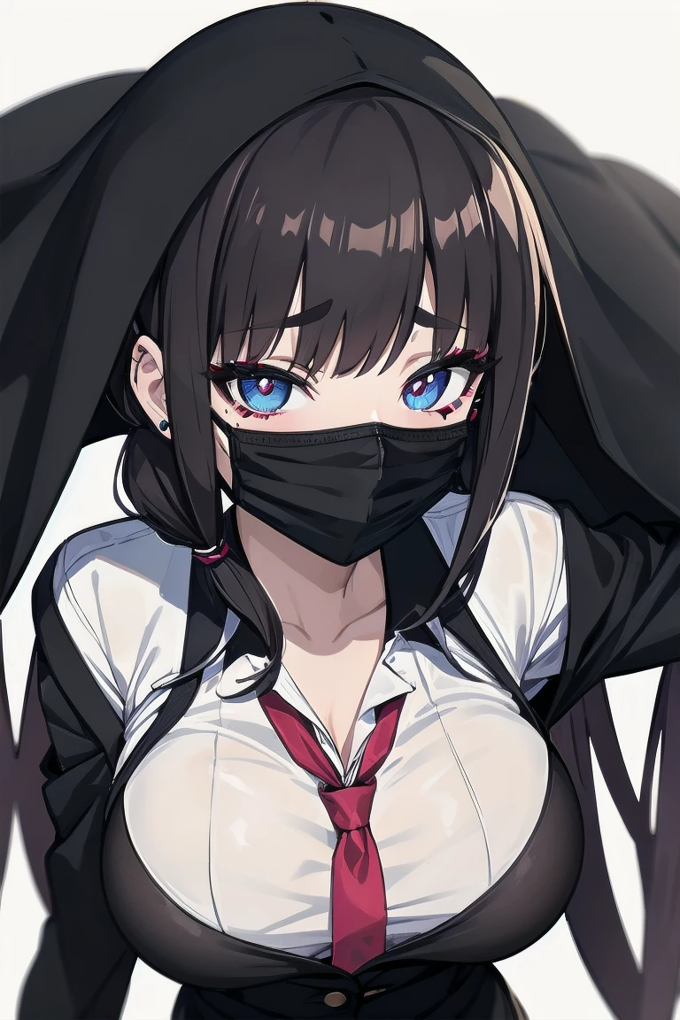 Garota ninja de cabelo curto em 2D