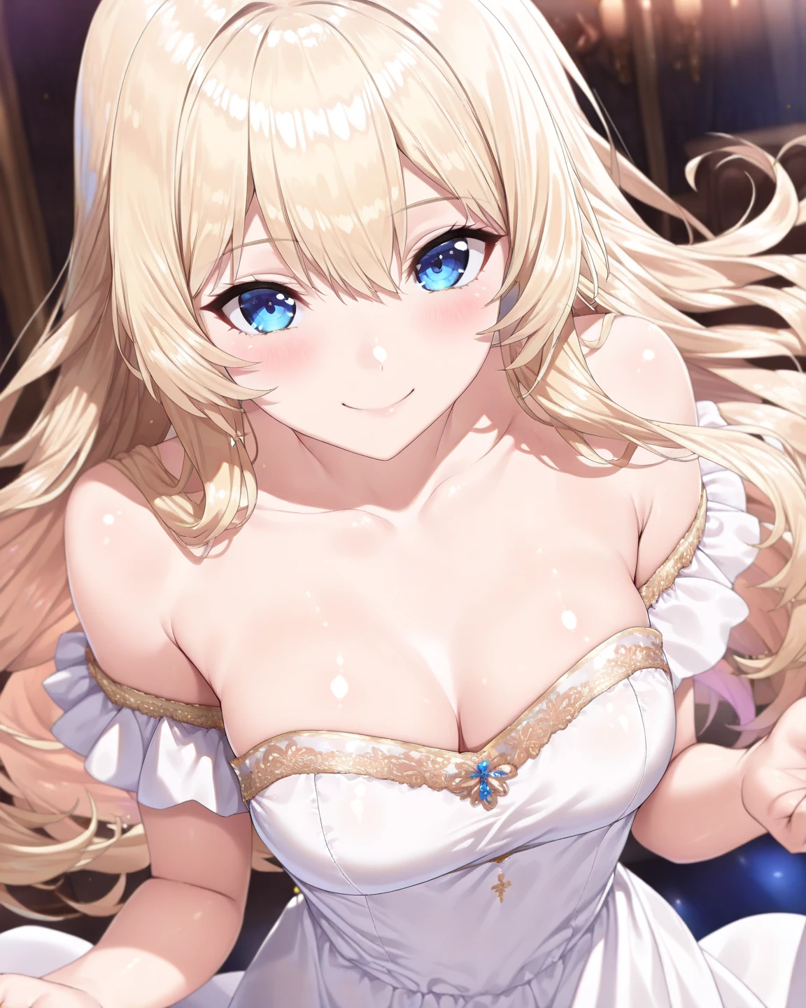 best quality, masterpiece, Big , (Large Breasts), Delicate skin texture, Detailed fabric texture, Delicate face, Super Detail, 8K, Intricate details, 1 Girl, 30 years old, High contrast, High resolution eyes, Blonde