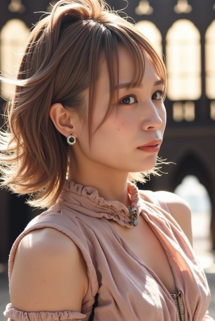 ((masterpiece, highest quality, Highest image quality, High resolution, photorealistic, Raw photo, 8K)), japanese girl, young, 20 years old, (cute:1.3), (adorable:1.5), lingerie, outside, sunny, rose, rose blackpink