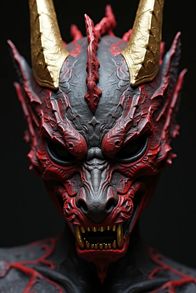 Unique masquerade mask dark concept that symbolizes pride, greediness and anger