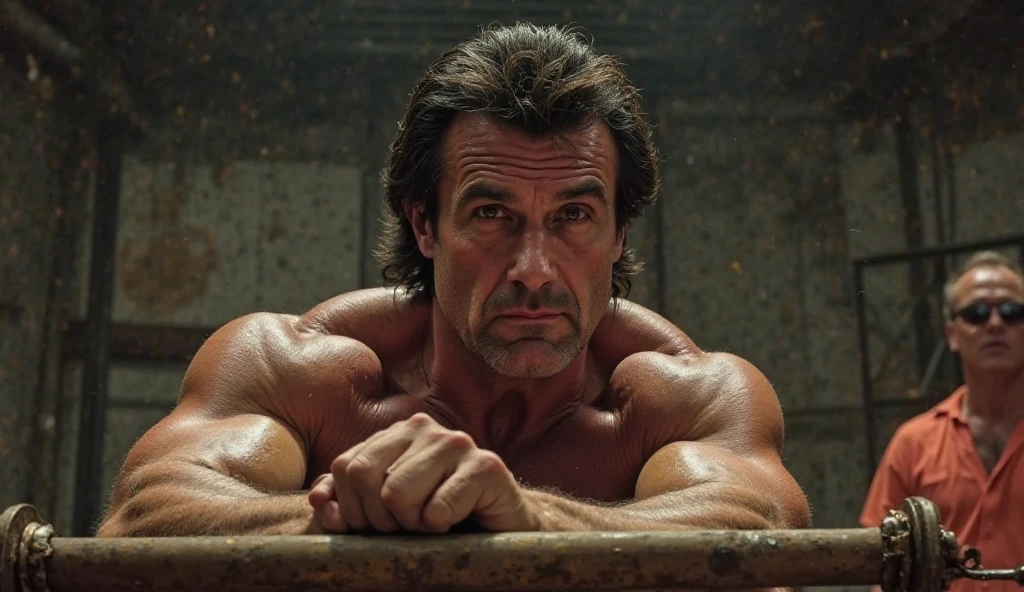(masterpiece, intricately detailed, highest resolution, best quality:1.2), (doujin), a cocky Arabian emperor, royalty,a 24 y.o muscle stud with a muscular physique sitting on a chair with black eyes,dark-skinned male, wearing bondage attire, bracelets, necklace, jewelry, (excessive cum), (cum on body), (cum drip), flaccid penis,saggy balls,hairy chest,vascular,muscle striations,soft light,fantastic realism,