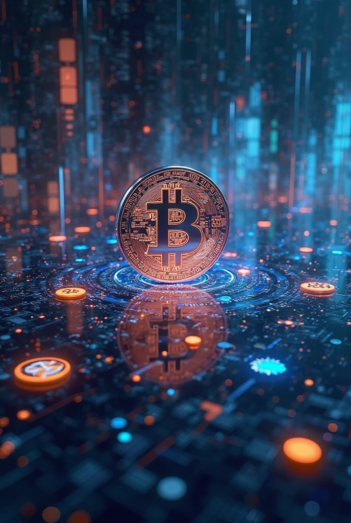 Several different post covers for an Instagram page whose field of business is digital currency