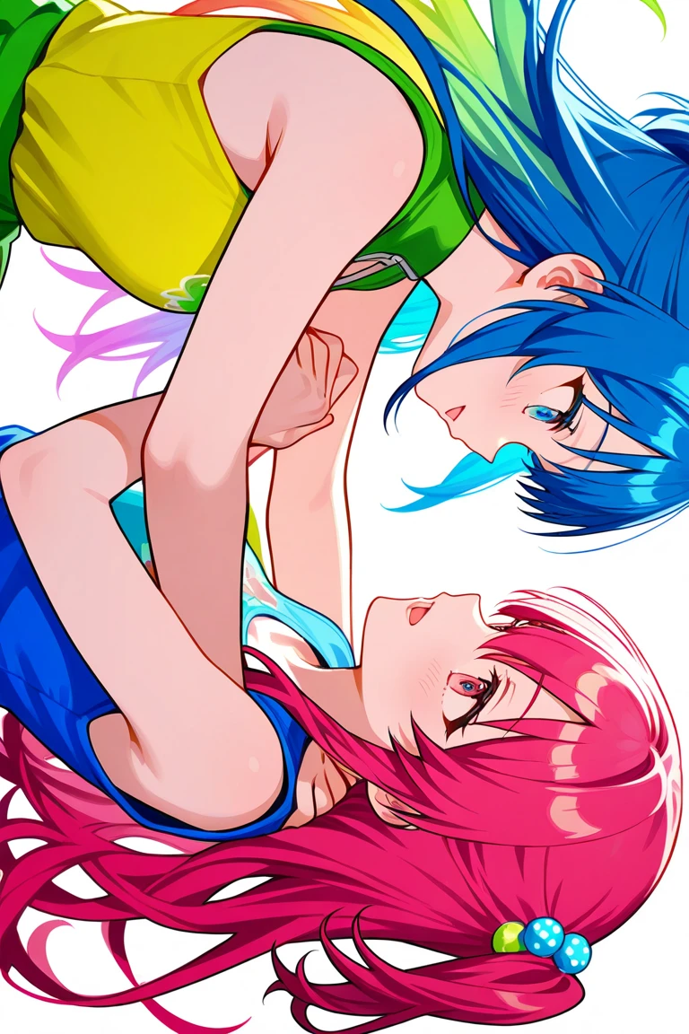score_9, score_8_up, score_7_up, score_6_up, score_5_up, score_4_up, just describe what you want, tag1, tag2,2 girls,sex between girls, A girl with a penis and a normal girl,Futanari,DOGGY STYLE sex,sex from side
