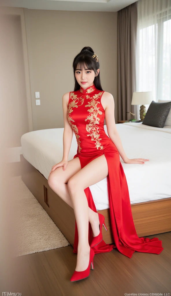 Foot job ,Chinese dress