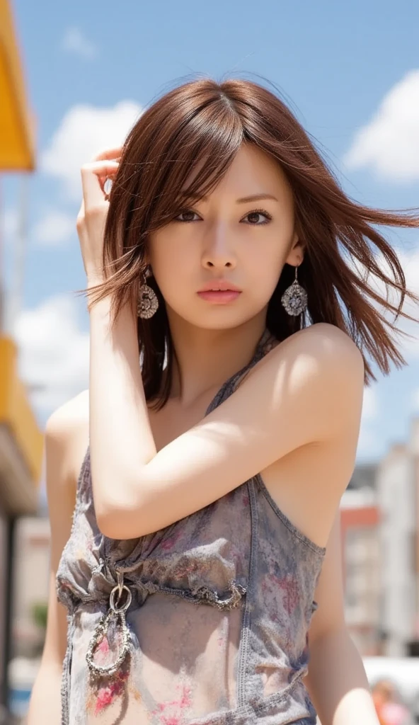 Beautiful and sexy naked 20 year old girl, (((Nipples are visible, Cameltoe and pubic hair))), ((Long black hair:1.6)), Jewelry made of precious stones and beautiful hair, Aristocratic, Noble style of a very beautiful girl, Her little face is so cute, Her face is very pretty, Thin eyebrows, 完璧なBeautiful Face, ((Dark Eyes: 0.8)), Very beautiful eyes, ((Silver Eyes: 1.6)), (((Big round eyes:1.6))), Nice makeup and hairstyle、Thin lashes, Steamy eye makeup, High nose, Earrings, Red lips, ((Mouth closed: 1.5)) Beautiful Lips, Thin hands, Most beautiful thighs, ((Spread your arms out to the sides: 1.5)), Rosy Face, Beautiful Face, 完璧なBeautiful Face, Smooth white skin, (Big Breasts: 1.5)), ((High chest circumference: 1.6)), My chest is tight, Beautiful breastsの谷間, (((Big Breasts and super round: 1.8))), ((super My chest is tight: 1.7)) , Beautiful breasts, Perfect body, Put your arms behind your back, Proudly, ((Sit with your chest out and your arms folded behind your back.: 1.6)), ((Spread your legs:1.2)), Don't be shy, 8K Photo, super high quality, Ultra-realistic, Super 10x Pixels, Optics, Bright studio, Bright Edges, dual-tone Lighting, (Skin with attention to detail:1.2), Super 8k, soft Lighting, high quality, volumetric Lighting, Realistic, Realistic high resolution, Lighting, Best Photos, 4K, 8K quality, Blur effect, Smooth Sharp, 10 x pixels, ((Beach and fireflies background at night:1.5)), Ultra-realisticなグラフィック, The most realistic graphics, 1 girl, alone, Extremely clear images, Surreal, (((Frontal portrait: 1.5)))."