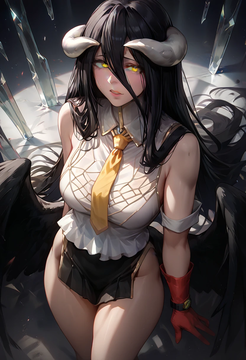 masterpiece, highres, best quality, 1girl solo, masterpiece, best quality), 1girl, wings, fallen angel, black hair, smoking, cigar, sitting, detail, detail eyes, hd, super hd, highres, ultra highres, 8k, ultra detail, sitting on a table, sharp looking at viewer, highly detail, white wings, cool girl, 18 years old,
