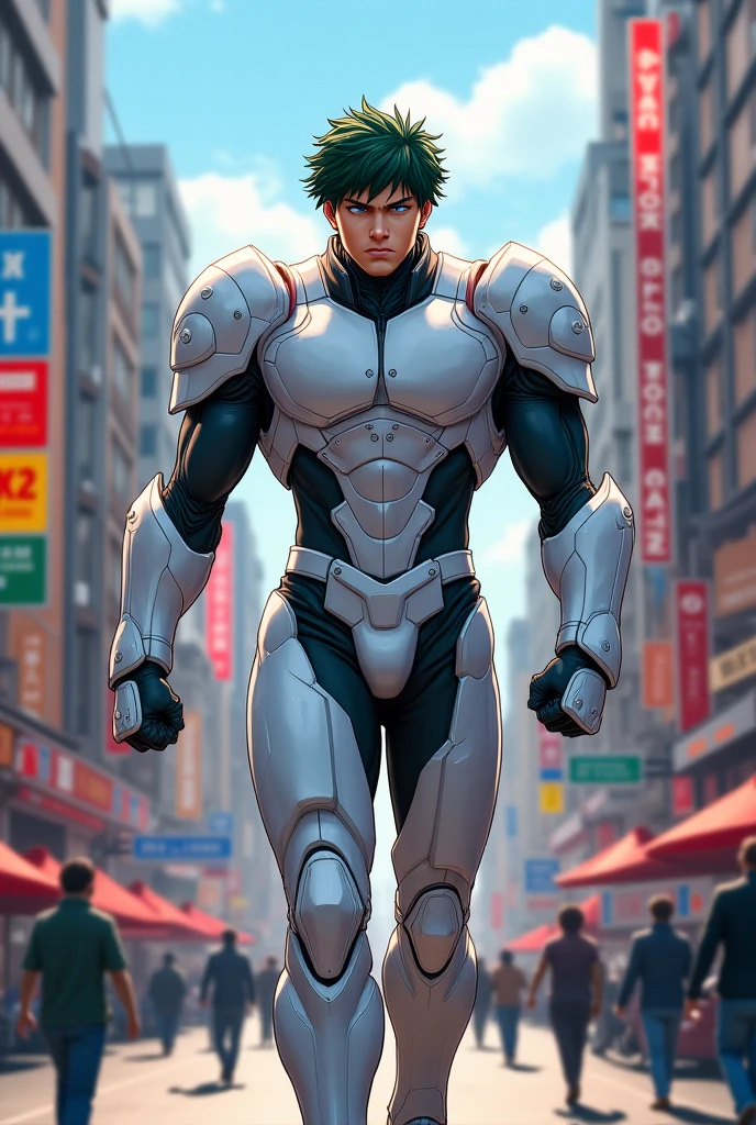 Cristiano Ronaldo look like anime, futuristic, thick boy