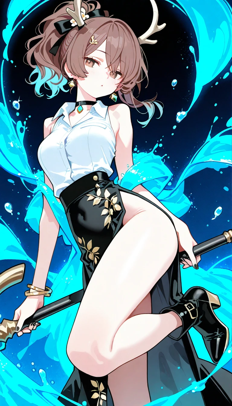 (masutepiece:1.2, Best Quality, Top Quality, Lens Flare, Depth of Field,), (Close Up: 1.3), (Wide Shot, Fisheye: 0.85), Face Focus, [1 girl in, expressioness,big boobs,swim wear, smile] , Magazine cover