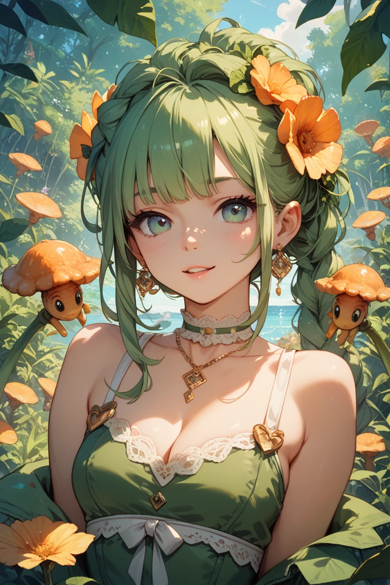 a woman in a bikini in a forest with mushrooms, seductive anime girl, detailed digital anime art, anime fantasy illustration, beautiful alluring anime woman, beautiful alluring anime teen, digital anime illustration, beautiful fantasy anime, fanart best artstation, beautiful anime art style, anime fantasy artwork, trending on artstation pixiv, beautiful anime girl, cute detailed digital art