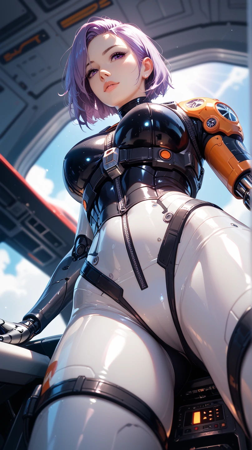(((Haribert layer, Short hair, Blonde hair, dark skinned female, face markings, Armor, pauldrons, Skirt, cleavage, cleavage cutout, midriff, navel, 鎖骨,Tear Halibel(Armor),Crop top,Brown skin,Turquoise eyes,Short blonde hair,The cheeks have dark blue lightning-like facial lines,Black and white armor,Skirt swimsuit))),((Masterpiece)),A high resolution, ((Best quality)),tmasterpiece,top-quality,best qualityer,((( Exquisite facial features,looking at viewert,There is light in the eyes ))),(((Light and shadow interlace,huge boob))),(((Arapei Asian woman poses for a photo, Sexy girl, 2 9 years old, 1 9 year old, Crop top, 18 years old, 21 years old, 19-year-old girl,)))
