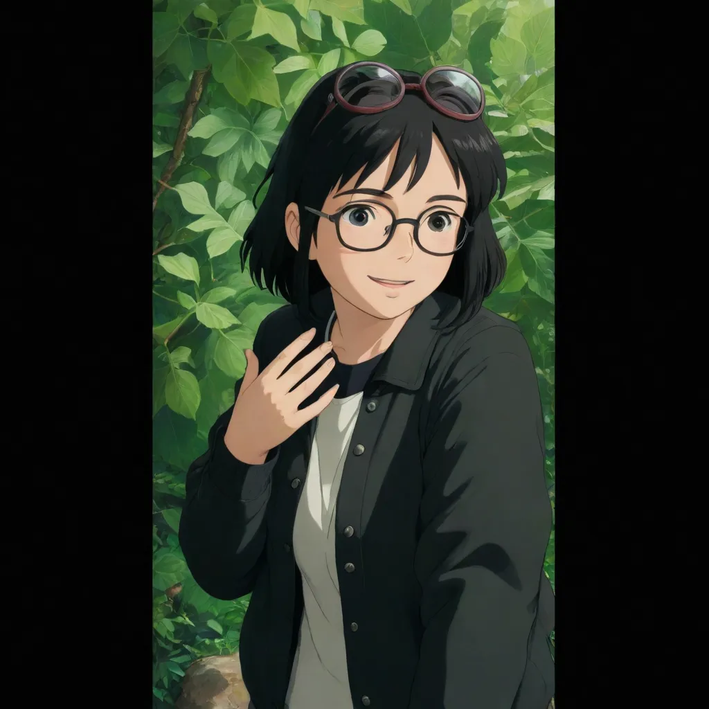 ikunak2023, 8k, uhd, best quality, masterpiece, cinematic lighting, 1girl, glasses, smile, skin pores, detailed face, detailed eyes, photorealistic, wearing red samurai armor, bamboo forest, action shot