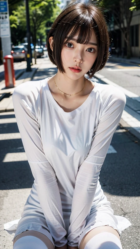 Upscale variant Remove background generated data tips Upgrade 8K, Masterpiece, RAW photo, Best quality, Photorealistic, Extremely detailed CG Unity 8K wallpaper, Depth of field, Cinematic light, Lens flare, Ray tracing, (Extremely beautiful face, Beautiful lips, Beautiful eyes), intricate detail face, ((ultra detailed skin)),（true to life，Photorealistic 1.8）,((best qualtiy, 8K, tmasterpiece:1.3)),SLR camera, ((ultra detailed skin)) 1girll, In the dark, deepshadow, Pretty Korean girl, Kpop idol,(Very slim and slender muscular body), ((view the viewer)), Beautiful smile, (smile:1.2), (Fashion night, (neon lights sign), (The background is blurred out), midnight, (Vacant cities), (No one is in the background), Pretty Korean girl, White diamond earrings, Diameter bracelet, Dia necklace, Clear eyes, Walking , front footage, (Pale skin), Face forward, (Big eyes), ((upperbody shots)), (baseball cap("c" making)), ((purple legging pants)), (camel-toe,  Shape), ((Pink T-shirt)), (pony tails) (view the viewer), Medium breasts,((Smile))